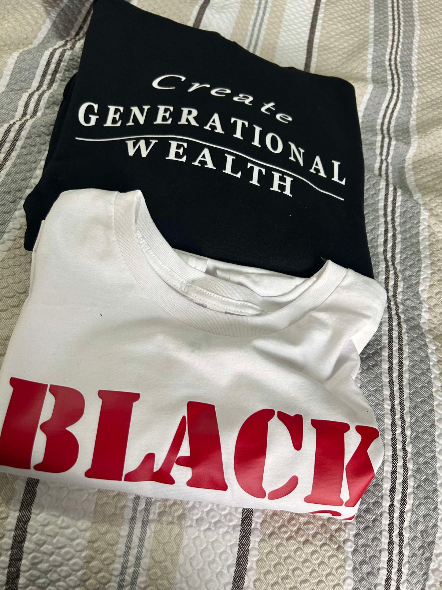 Black 365 T Shirt LS - Puff Lettered