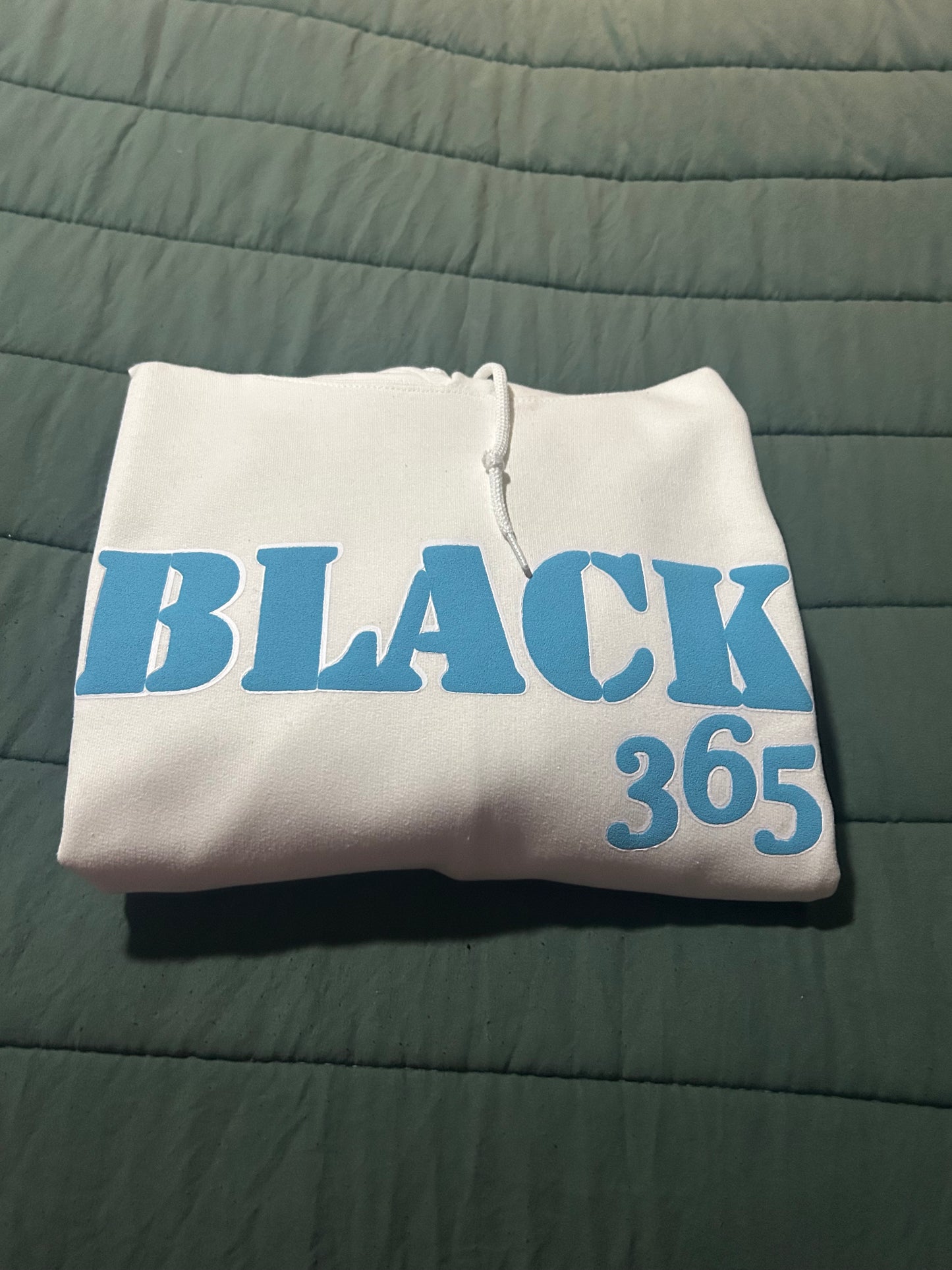 White BLACK 365 HOODIE