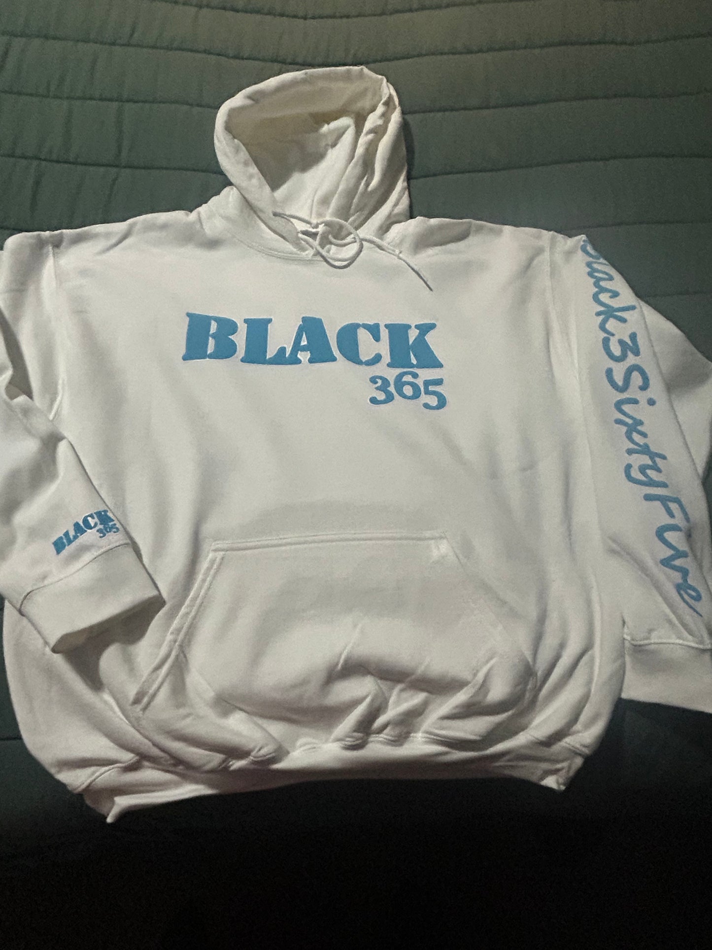 White BLACK 365 HOODIE