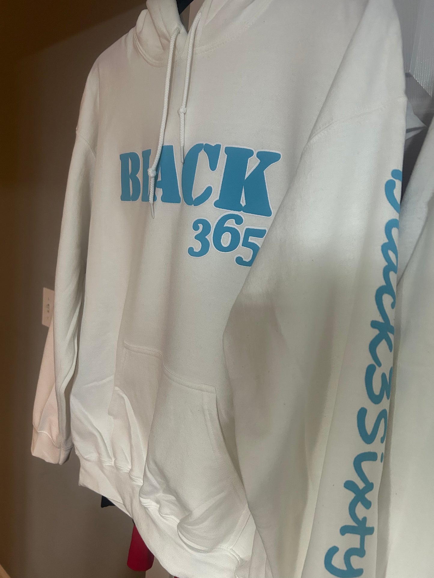 White BLACK 365 HOODIE